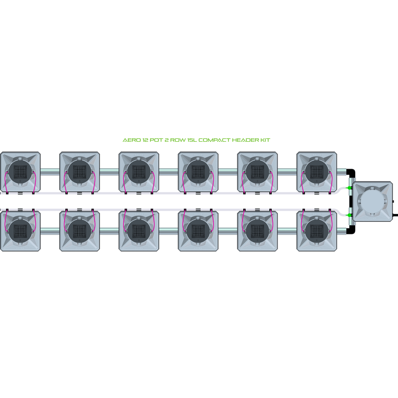 ALIEN AERO 12 Pot Hydroponic kit 2 row