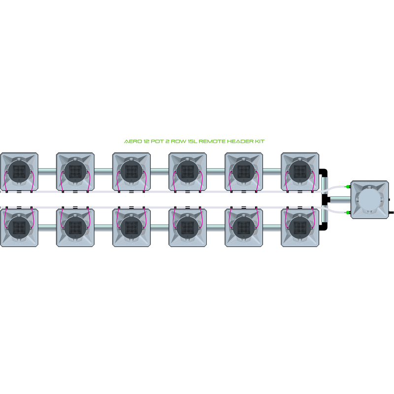 ALIEN AERO 12 Pot Hydroponic kit 2 row