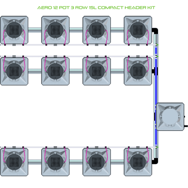 ALIEN AERO 12 Pot Hydroponic kit 3 row