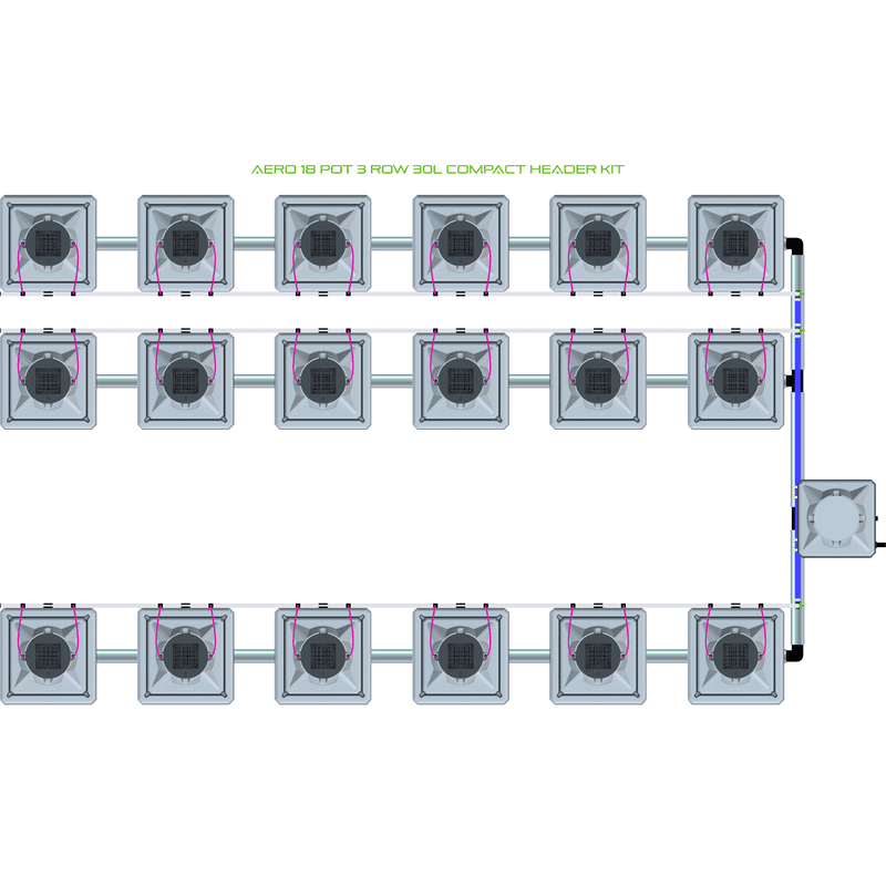 ALIEN AERO 18 Pot Hydroponic kit 3 row