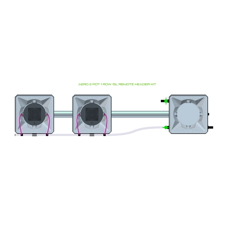 ALIEN AERO 2 Pot Hydroponic kit 1 row