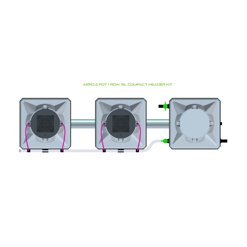 ALIEN AERO 2 Pot Hydroponic kit 1 row