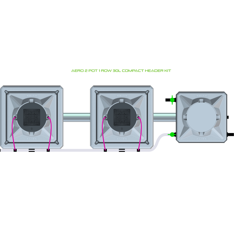 ALIEN AERO 2 Pot Hydroponic kit 1 row