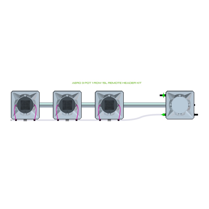 ALIEN AERO 3 Pot Hydroponic kit 1 row