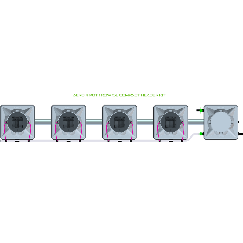 ALIEN AERO 4 Pot Hydroponic kit 1 row