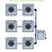 ALIEN AERO 6 Pot Hydroponic kit 3 row