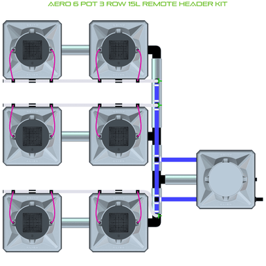 ALIEN AERO 6 Pot Hydroponic kit 3 row