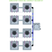 ALIEN AERO 8 Pot Hydroponic kit 4 row