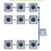 ALIEN AERO 9 Pot Hydroponic kit 3 row