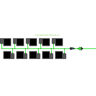 ALIEN EASYFEED 10 Pot Hydroponic kit 2 row