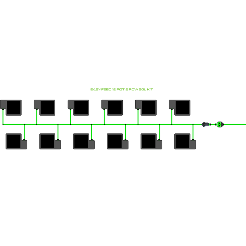 ALIEN EASYFEED 12 Pot Hydroponic kit 2 row