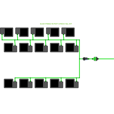 ALIEN EASYFEED 15 Pot Hydroponic kit 3 row