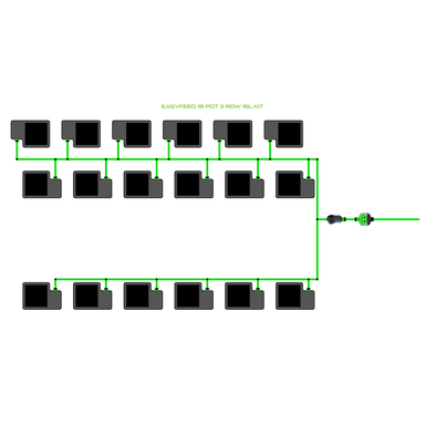 ALIEN EASYFEED 18 Pot Hydroponic kit 3 row