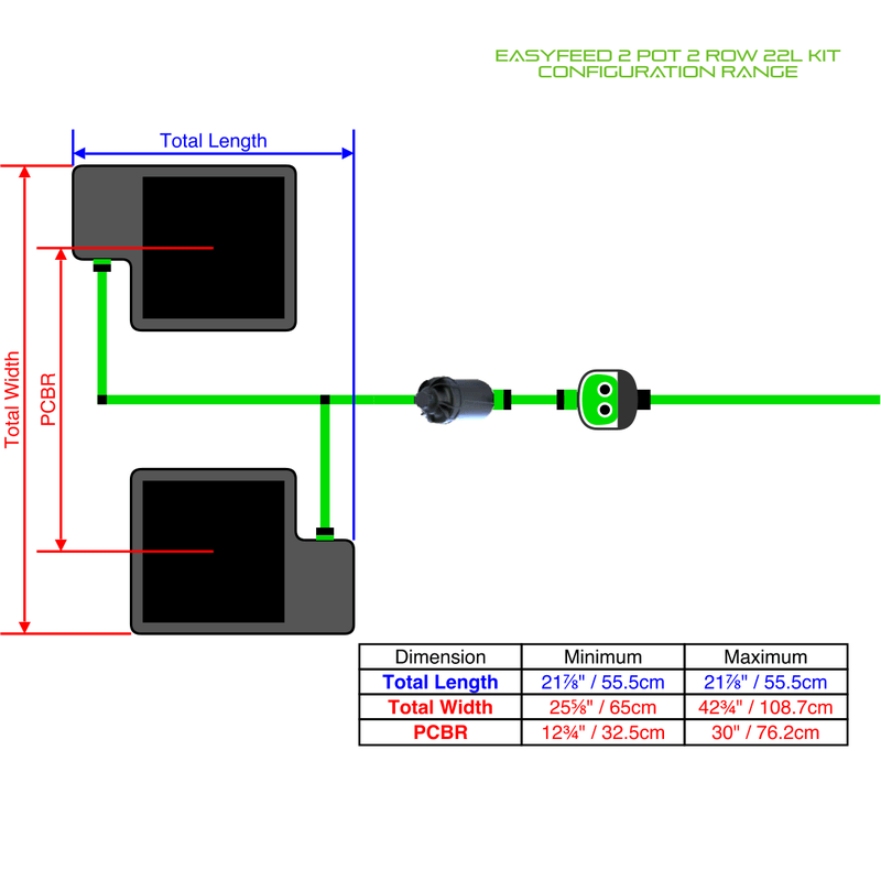 ALIEN EASYFEED 2 Pot Hydroponic kit 2 row