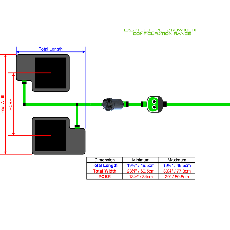 ALIEN EASYFEED 2 Pot Hydroponic kit 2 row