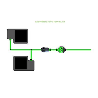 ALIEN EASYFEED 2 Pot Hydroponic kit 2 row