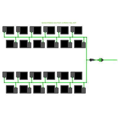 ALIEN EASYFEED 24 Pot Hydroponic kit 4 row