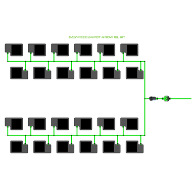 ALIEN EASYFEED 24 Pot Hydroponic kit 4 row