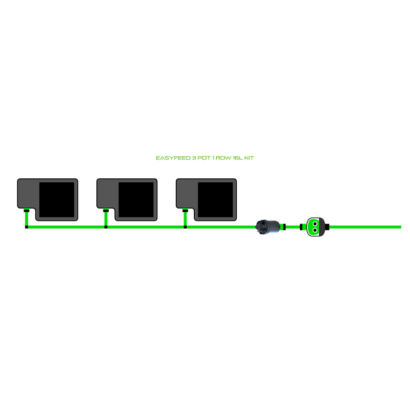 ALIEN EASYFEED 3 Pot Hydroponic kit 1 row