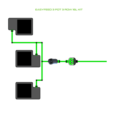 ALIEN EASYFEED 3 Pot Hydroponic kit 3 row