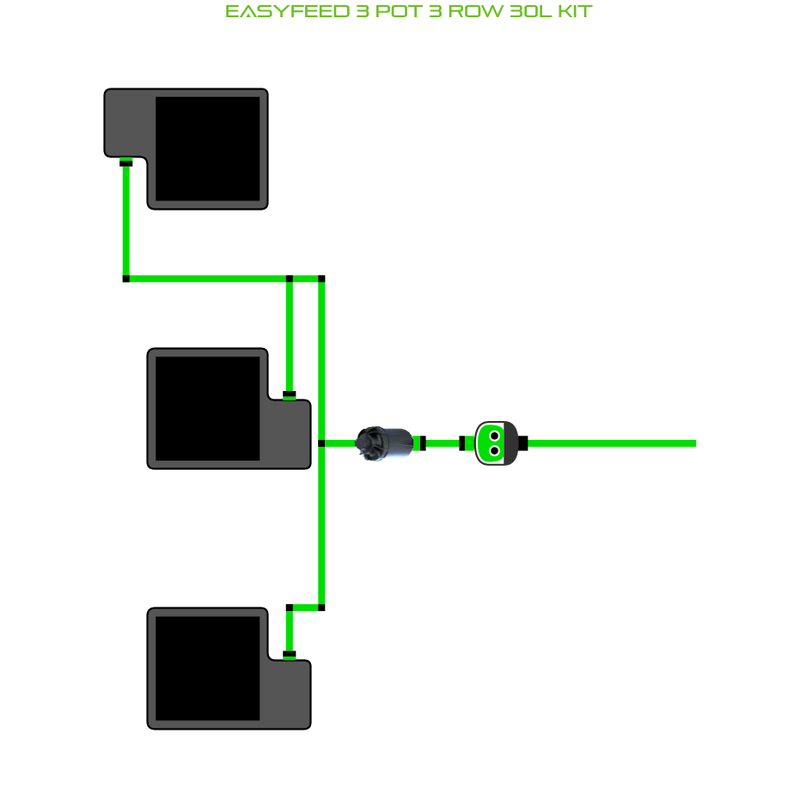 ALIEN EASYFEED 3 Pot Hydroponic kit 3 row