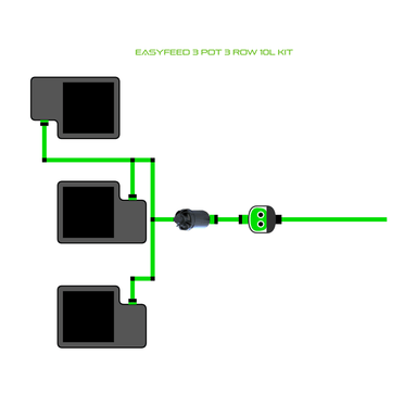 ALIEN EASYFEED 3 Pot Hydroponic kit 3 row