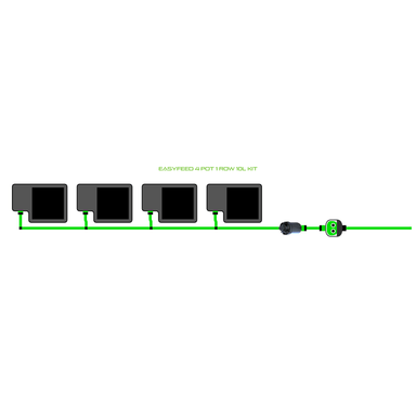 ALIEN EASYFEED 4 Pot Hydroponic kit 1 row