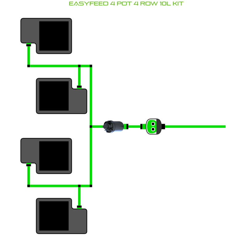 ALIEN EASYFEED 4 Pot Hydroponic kit 4 row