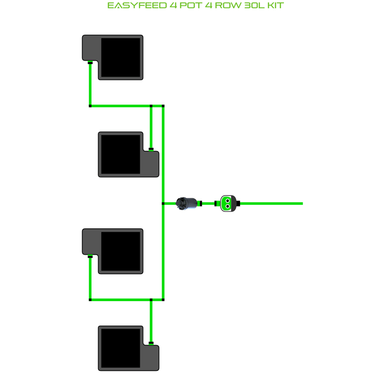 ALIEN EASYFEED 4 Pot Hydroponic kit 4 row