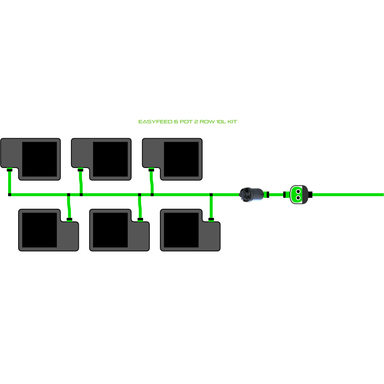 ALIEN EASYFEED 6 Pot Hydroponic kit 2 row