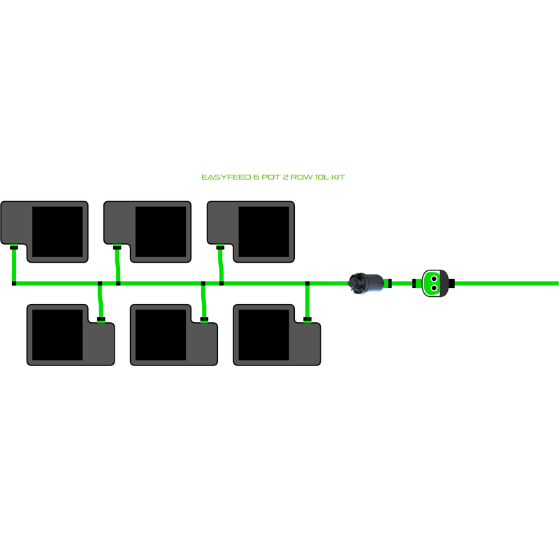 ALIEN EASYFEED 6 Pot Hydroponic kit 2 row