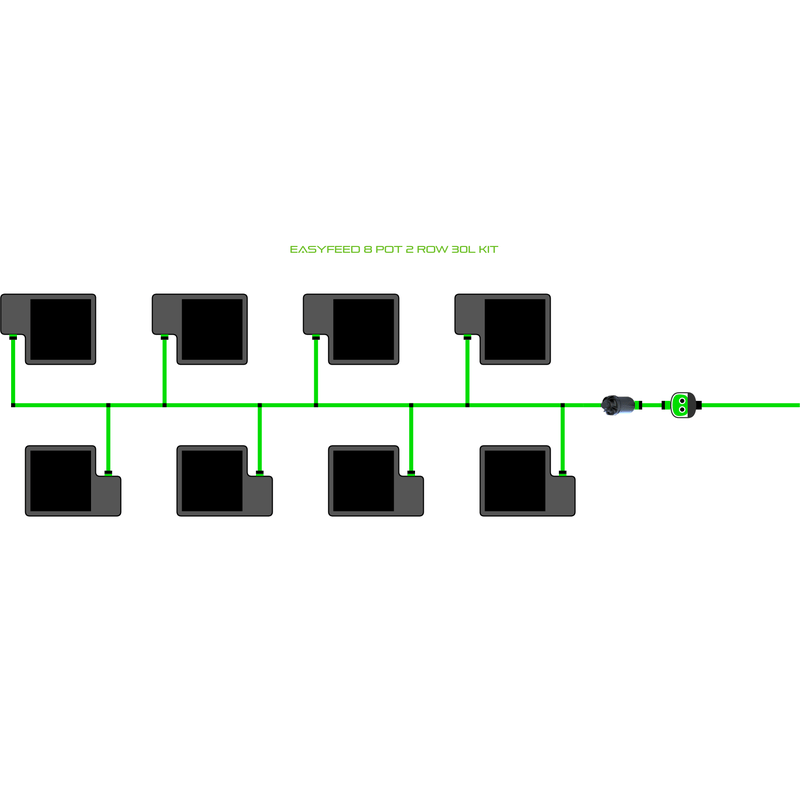 ALIEN EASYFEED 8 Pot Hydroponic kit 2 row