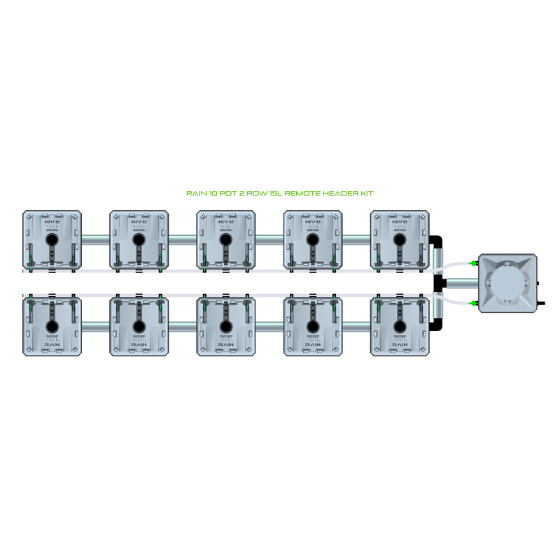 ALIEN RAIN 10 Pot Hydroponic kit 2 row