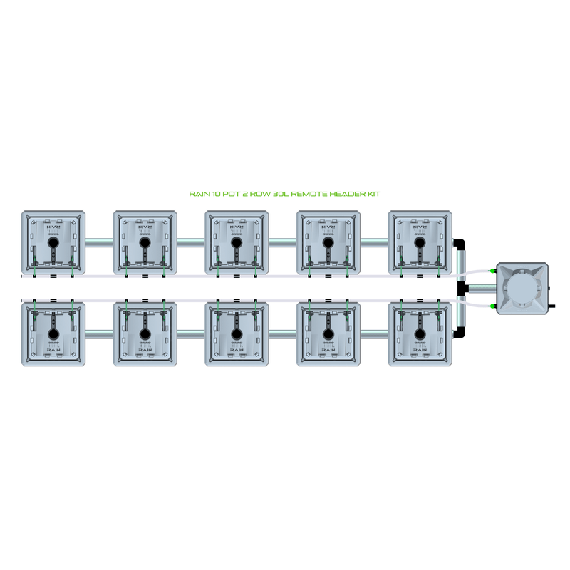 ALIEN RAIN 10 Pot Hydroponic kit 2 row