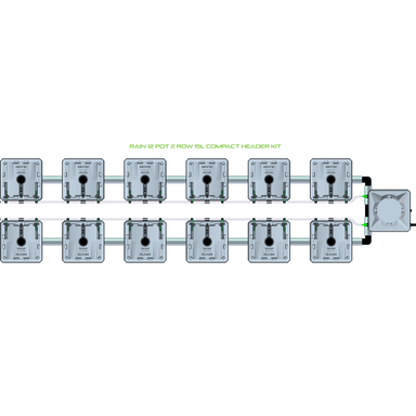 ALIEN RAIN 12 Pot Hydroponic kit 2 row