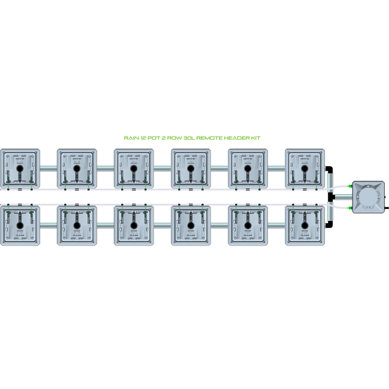 ALIEN RAIN 12 Pot Hydroponic kit 2 row