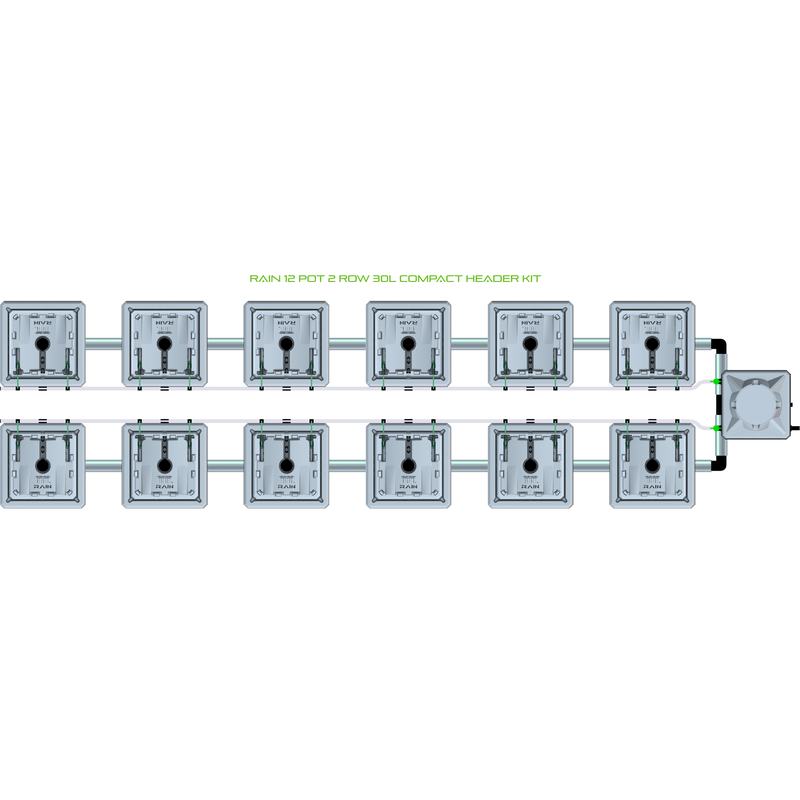 ALIEN RAIN 12 Pot Hydroponic kit 2 row