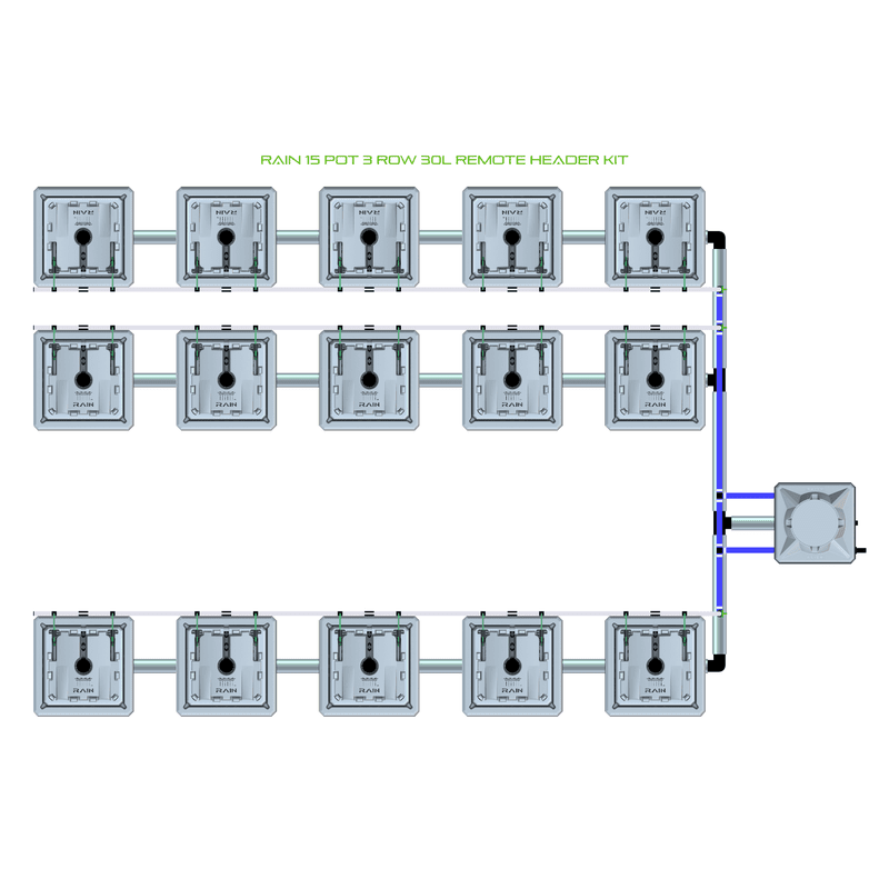 ALIEN RAIN 15 Pot Hydroponic kit 3 row