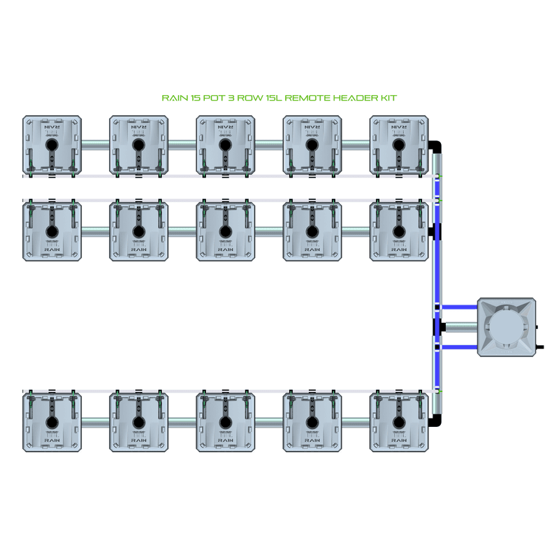 ALIEN RAIN 15 Pot Hydroponic kit 3 row