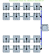 ALIEN RAIN 16 Pot Hydroponic kit 4 row