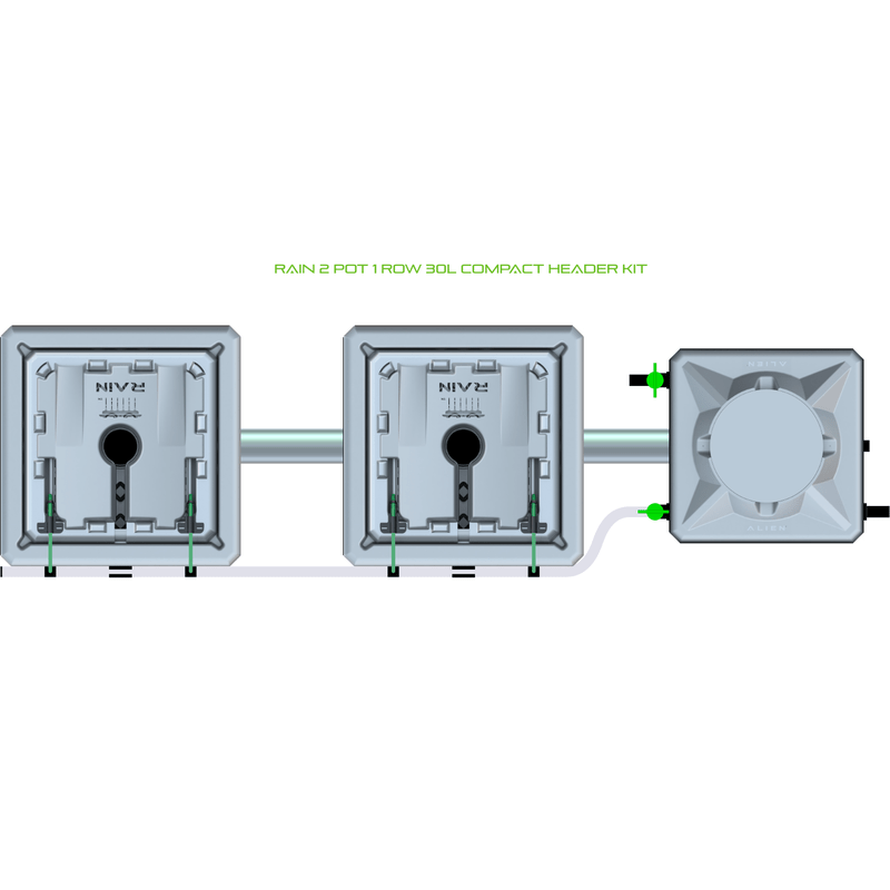 ALIEN RAIN 2 Pot Hydroponic kit 1 row