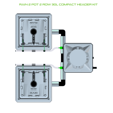 ALIEN RAIN 2 Pot Hydroponic kit 2 row