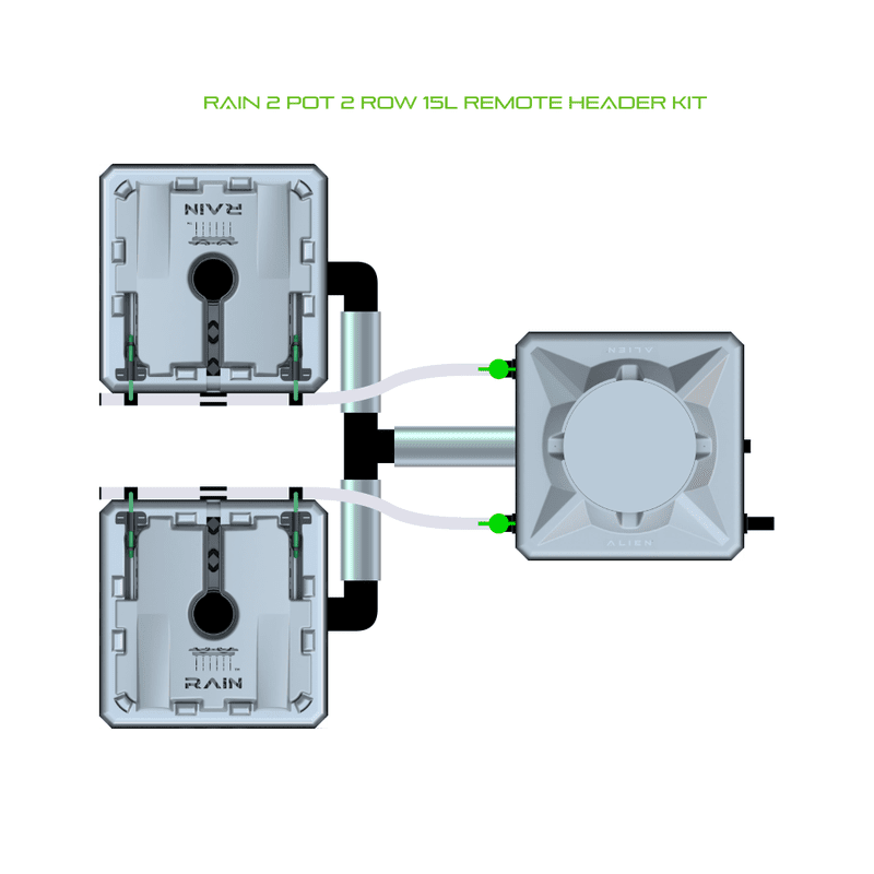 ALIEN RAIN 2 Pot Hydroponic kit 2 row