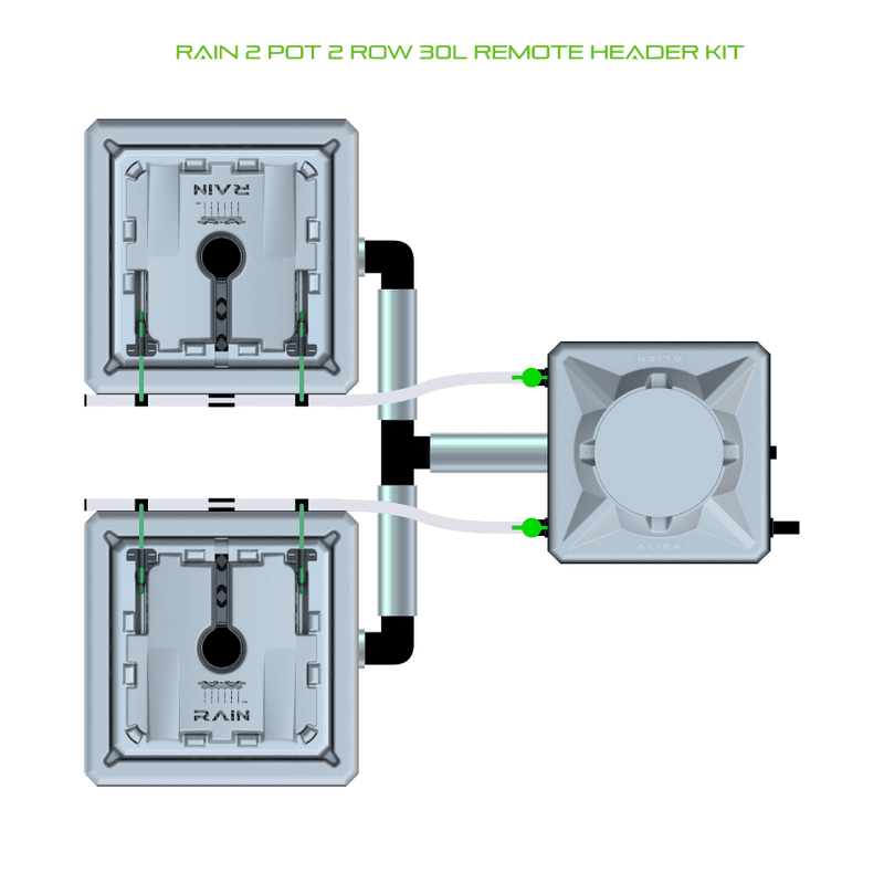 ALIEN RAIN 2 Pot Hydroponic kit 2 row