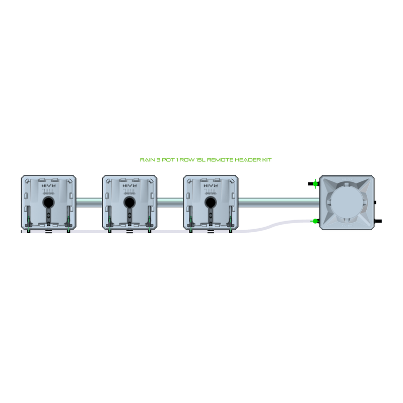 ALIEN RAIN 3 Pot Hydroponic kit 1 row