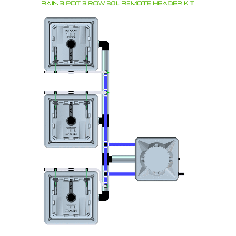 ALIEN RAIN 3 Pot Hydroponic kit 3 row