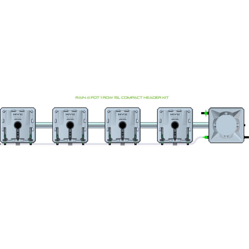 ALIEN RAIN 4 Pot Hydroponic kit 1 row