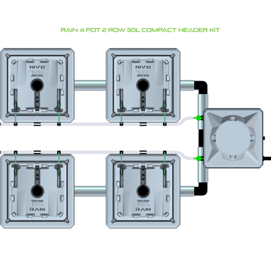 ALIEN RAIN 4 Pot Hydroponic kit 2 row