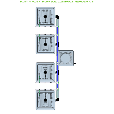 ALIEN RAIN 4 Pot Hydroponic kit 4 row