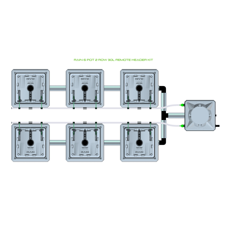 ALIEN RAIN 6 Pot Hydroponic kit 2 row